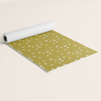 Chartreuse Snow Dots Yoga Mat Gallery Image 2