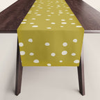 Chartreuse Snow Dots Table Runner Gallery Image 1