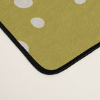 Chartreuse Snow Dots Desk Mat Gallery Image 4