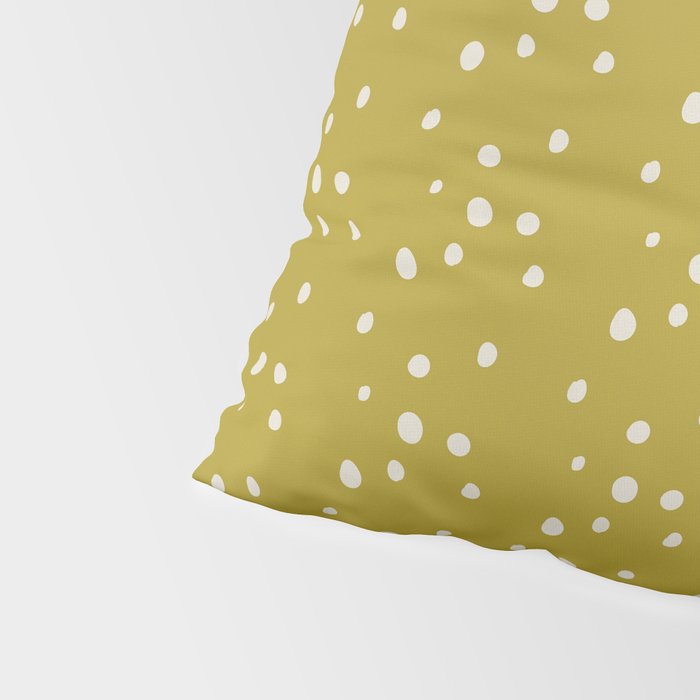 Chartreuse Snow Dots Pillow Sham Gallery Image 4