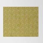 Chartreuse Snow Dots Throw Blanket Gallery Image 2
