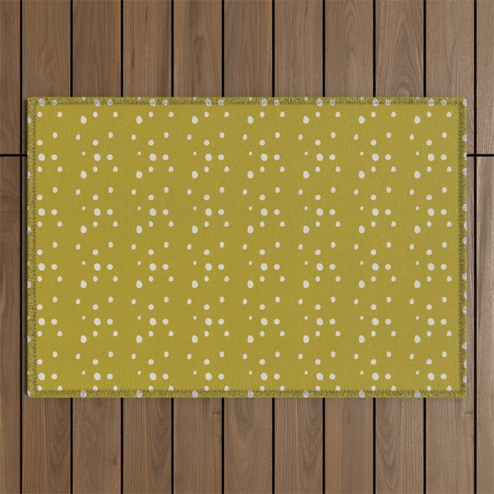 Chartreuse Snow Dots Outdoor Rug Gallery Image 1