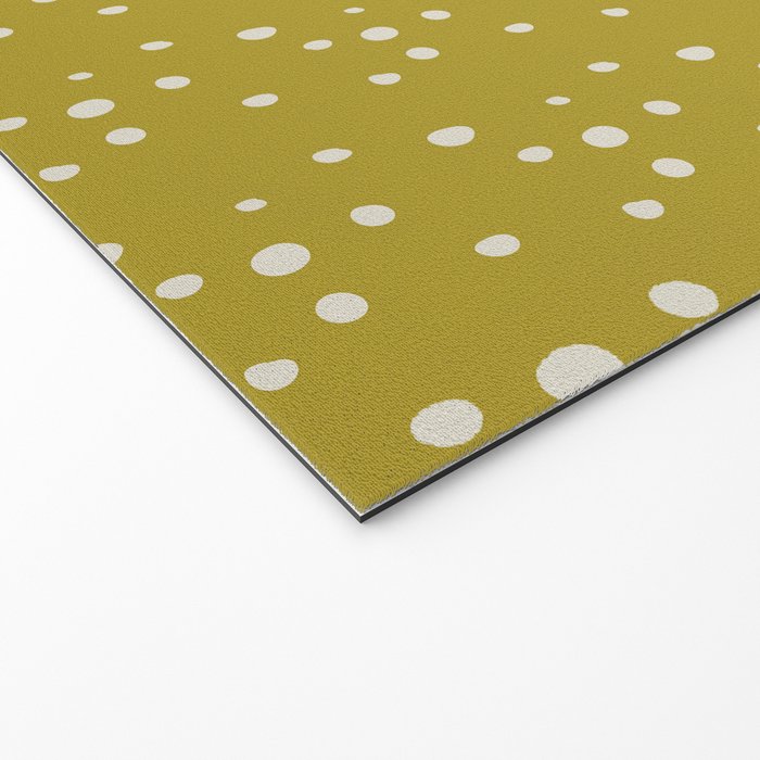 Chartreuse Snow Dots Welcome Mat Gallery Image 2
