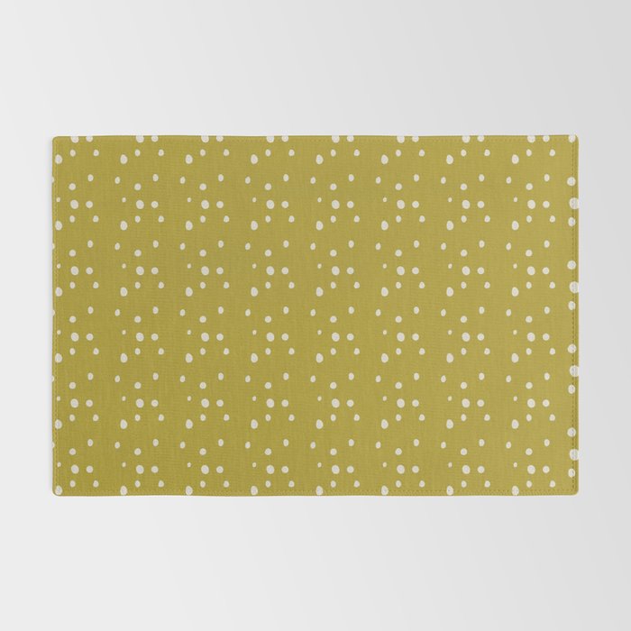 Chartreuse Snow Dots Rug Gallery Image 2