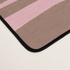 Mid Century Modern Piquet Abstract Multi Geometric Pattern in Mocha Brown and Light Pink Desk Mat Gallery Image 4