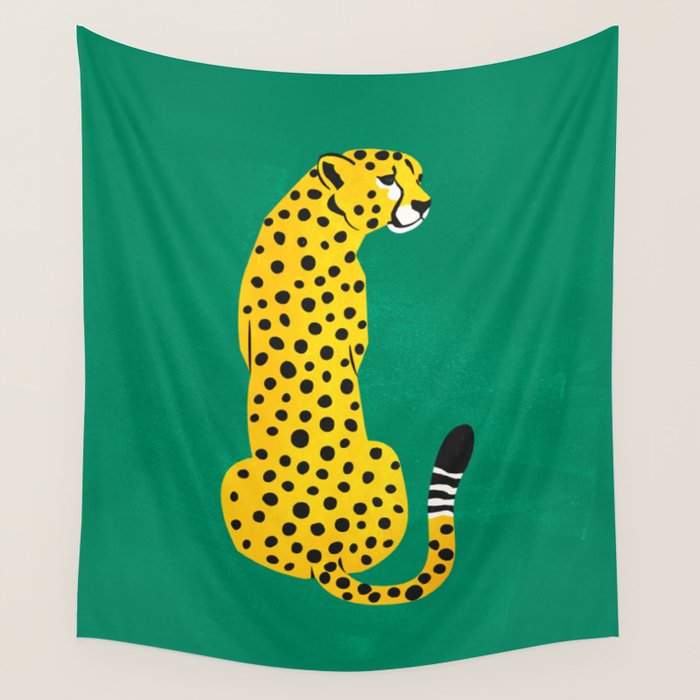 The Stare: Golden Cheetah Edition Wall Tapestry Gallery Image 4