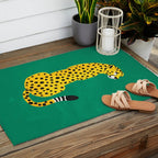 The Stare: Golden Cheetah Edition Outdoor Rug Gallery Image 2