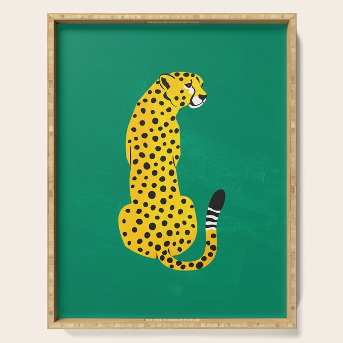 The Stare: Golden Cheetah Edition Serving Tray Gallery Image 1