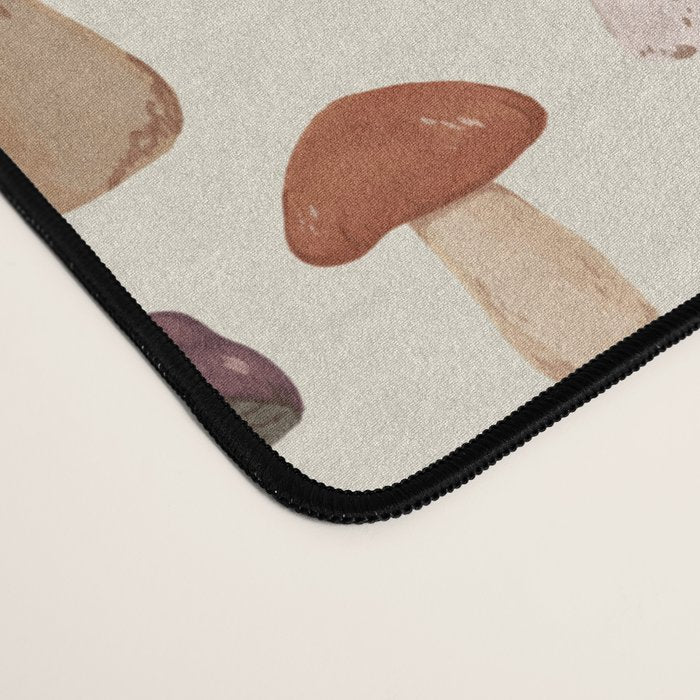 Mushroom Medley Pattern - Neutral Desk Mat Gallery Image 4