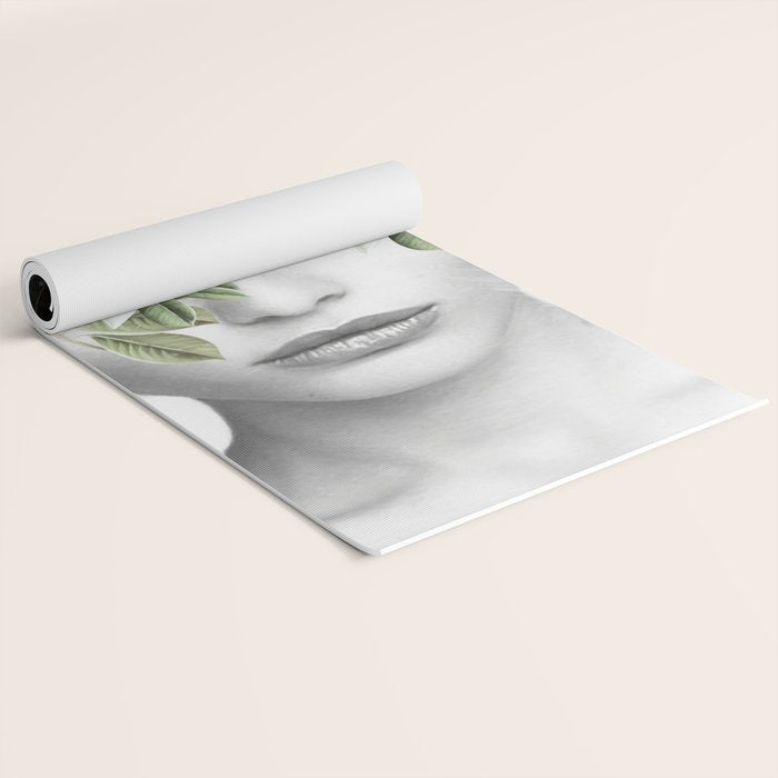 Woman With Flowers and Butterflies 3 Yoga Mat Gallery Image 2
