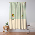 Retro Olive Bowl Illustration Window Curtain Gallery Image 5