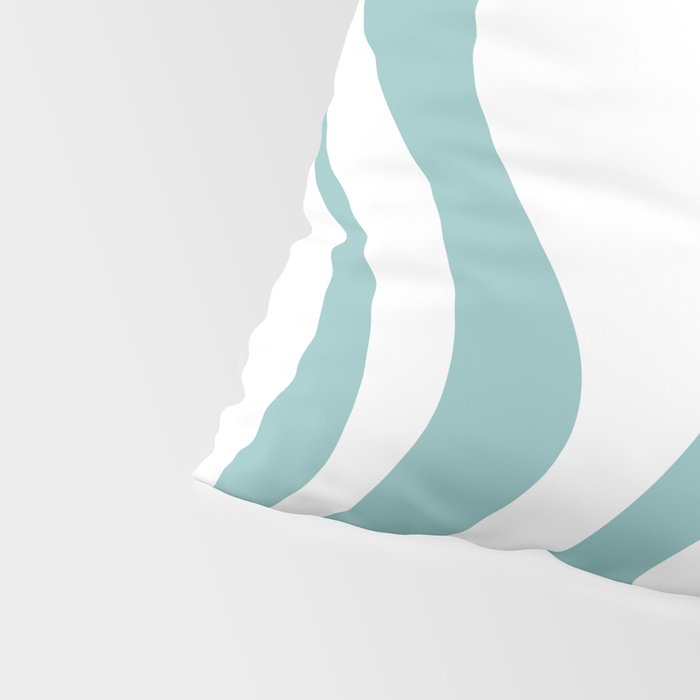 Retro Liquid Swirl Abstract Pattern in Soft Light Teal Blue and White Pillow Sham Gallery Image 4