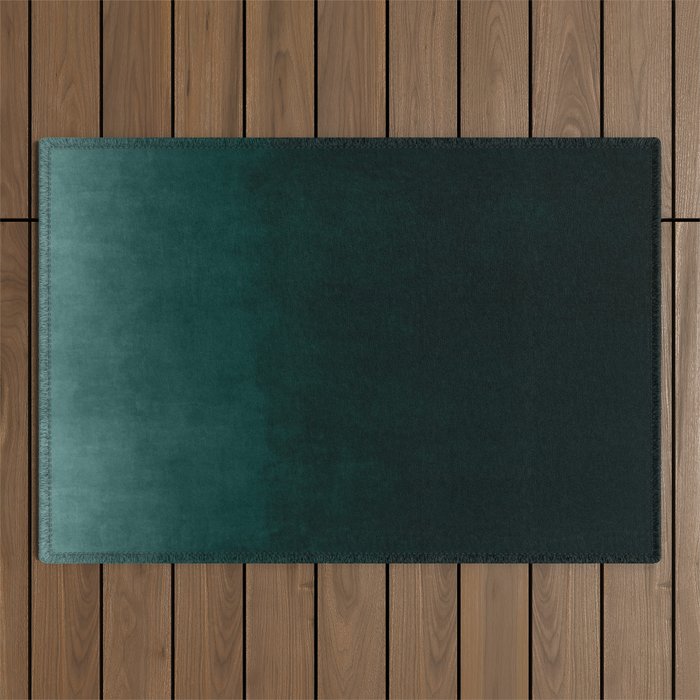 Ombre Emerald Outdoor Rug Gallery Image 1