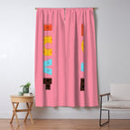 Happy LOVE - typography Window Curtain Gallery Image 5