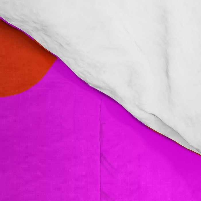 Pink Retro Flowers Orange Red Background #decor #society6 #buyart Comforter Gallery Image 4