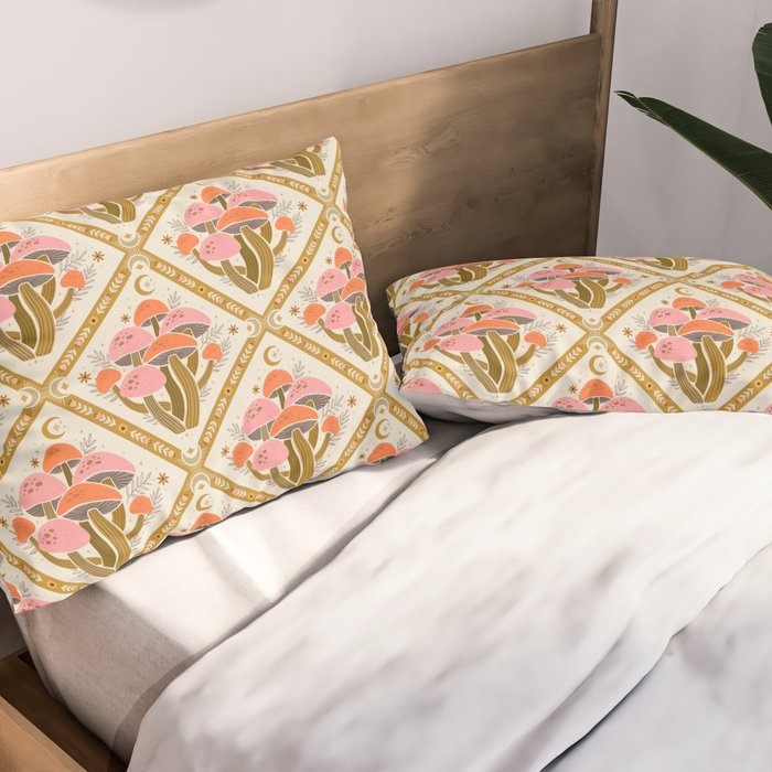 Mushrooms and Moons - Light Pillow Sham Gallery Image 2