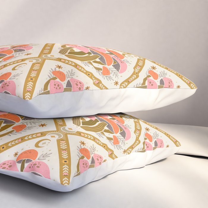 Mushrooms and Moons - Light Pillow Sham Gallery Image 3