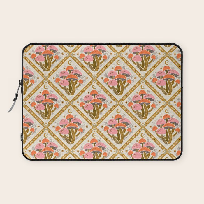 Mushrooms and Moons - Light Laptop Sleeve Gallery Image 1