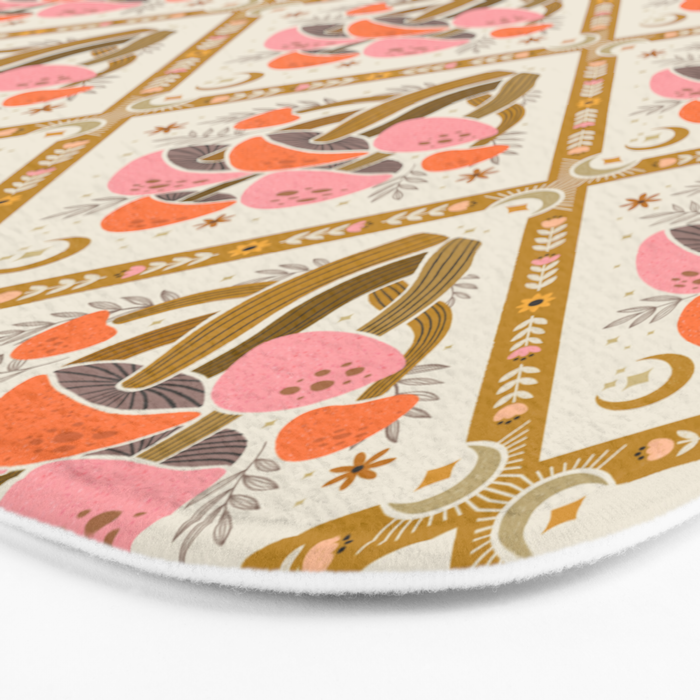 Mushrooms and Moons - Light Bath Mat Gallery Image 3