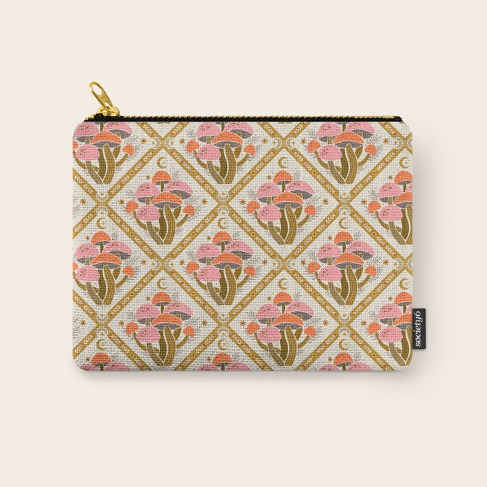 Mushrooms and Moons - Light Carry All Pouch Gallery Image 1