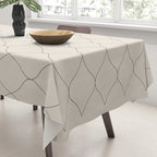 Alva Line Pattern - Smoke Tablecloth Gallery Image 3