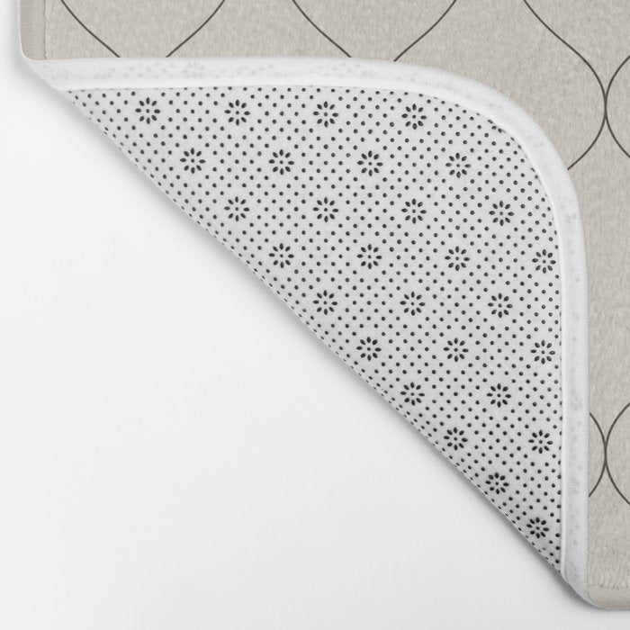 Alva Line Pattern - Smoke Bath Mat Gallery Image 2