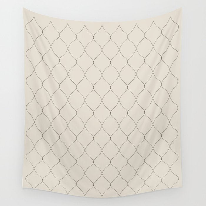 Alva Line Pattern - Smoke Wall Tapestry Gallery Image 4