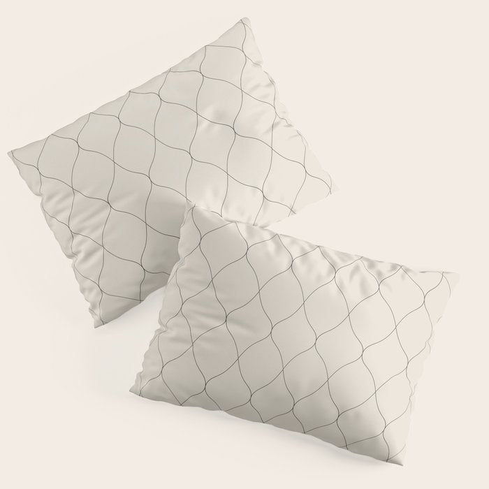 Alva Line Pattern - Smoke Pillow Sham Gallery Image 1