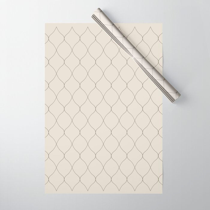 Alva Line Pattern - Smoke Wrapping Paper Gallery Image 1