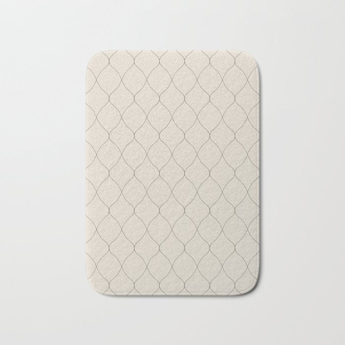 Alva Line Pattern - Smoke Bath Mat Gallery Image 1