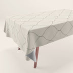 Alva Line Pattern - Smoke Tablecloth Gallery Image 1