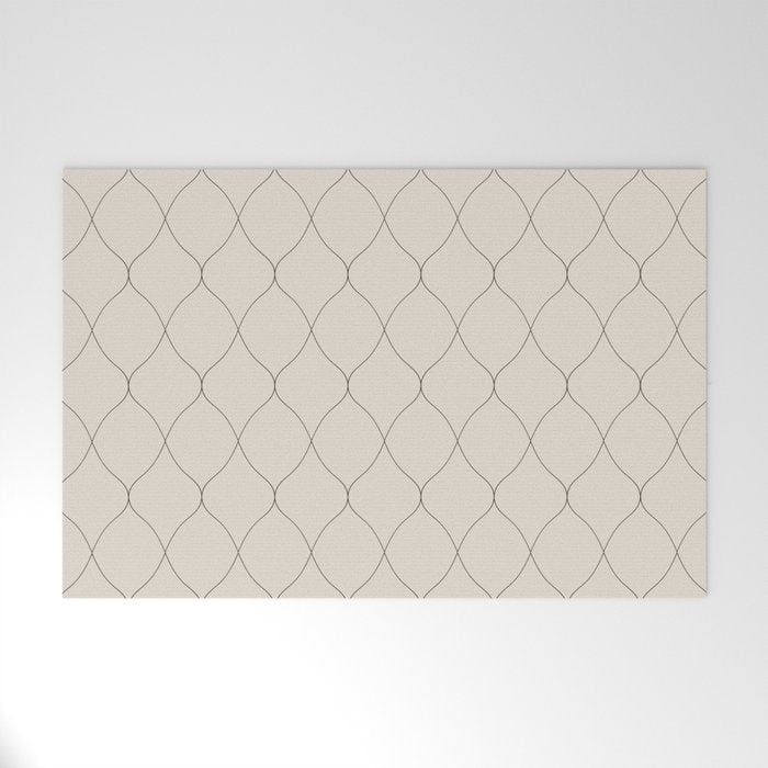 Alva Line Pattern - Smoke Welcome Mat Gallery Image 1