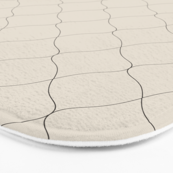Alva Line Pattern - Smoke Bath Mat Gallery Image 3