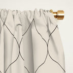 Alva Line Pattern - Smoke Window Curtain Gallery Image 2