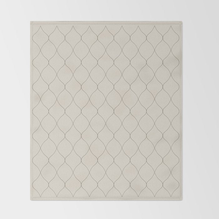 Alva Line Pattern - Smoke Throw Blanket Gallery Image 2