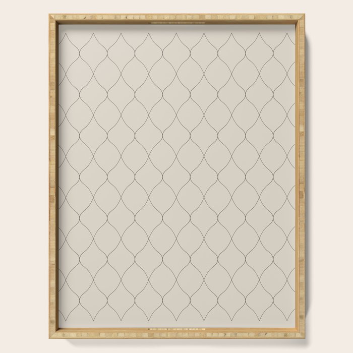Alva Line Pattern - Smoke Serving Tray Gallery Image 1
