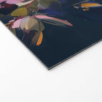 Splashes of Pink and Navy Flowery Art Welcome Mat Gallery Image 2