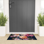 Splashes of Pink and Navy Flowery Art Welcome Mat Gallery Image 3