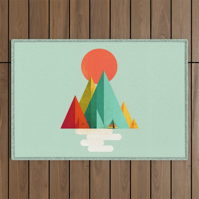 Little Geometric Tipi Outdoor Rug Gallery Image 1