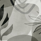 Abstract Botanical Mid Century Art Greenish Grey Coffee Mug Gallery Image 2