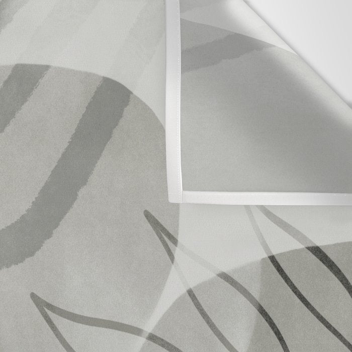 Abstract Botanical Mid Century Art Greenish Grey Wall Tapestry Gallery Image 3