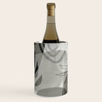 Abstract Botanical Mid Century Art Greenish Grey Wine Chiller Gallery Image 1