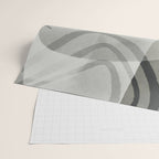 Abstract Botanical Mid Century Art Greenish Grey Wrapping Paper Gallery Image 2