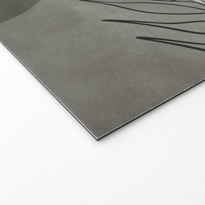 Abstract Botanical Mid Century Art Greenish Grey Welcome Mat Gallery Image 2