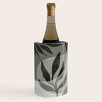 Abstract Botanical Mid Century Art Greenish Grey Wine Chiller Gallery Image 2