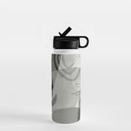 Abstract Botanical Mid Century Art Greenish Grey Water Bottle Gallery Image 1