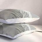 Abstract Botanical Mid Century Art Greenish Grey Pillow Sham Gallery Image 3