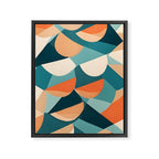 1/4 Cut, Abstract Fresh Fruits Citrus, Orange Lemon Illustration Scandinavian, Pastel Geometric Shapes eclectic Contemporary Modern Boho Framed Canvas Print Gallery Image 6