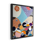 A Fantastic Journey, Graphic Collage Eclectic, Cutout Pop Art Contemporary, Snow Mountain Winter Textures Patterns, Geometric Digital Framed Canvas Print Gallery Image 2