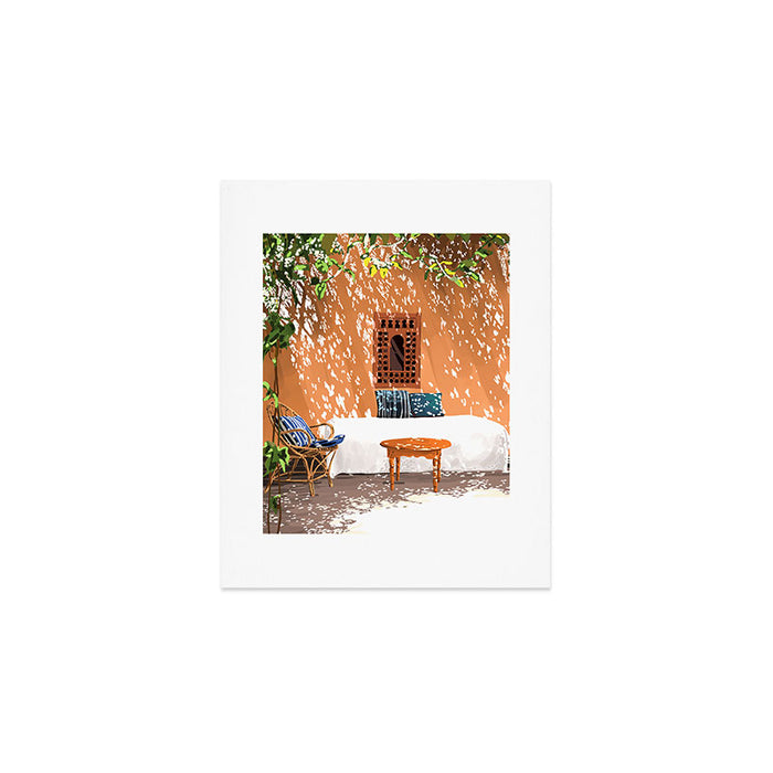 A Relaxed Afternoon | Tropical Summer Architecture | Buildings India Travel Bohemian Décor Painting Art Print Gallery Image 1